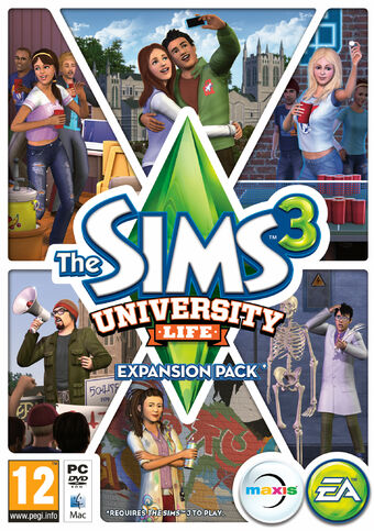 The_sims_3_university_life_box_art.jpg The Sims 3 - University Life Expansion (PC ) – Origin DLC - Image 1